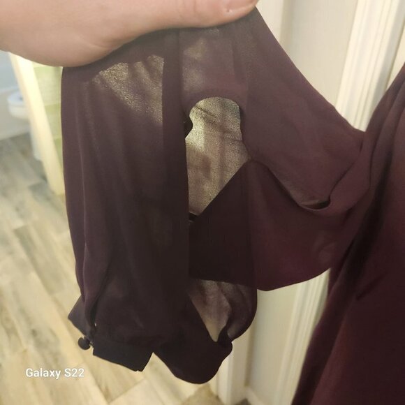 Vince Camuto Dark Plum Purple Dress. NWT. Size 14 - Picture 4 of 13